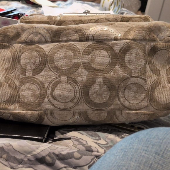 Coach Kristin Op art Sequin Stachel Shoulder Bag - Picture 4 of 16